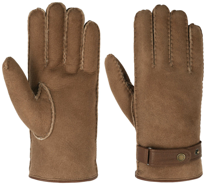 GLOVES LAMBFUR DEERSKIN  STETSON BRAUN