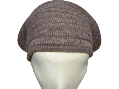 BERRETTO OVERSIZE TAUPE FEINSTES CASHMERE OSFA - Hut - online.at