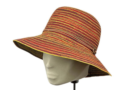 Multicolor Glocke Stripe Breiter Rand Rot - Hut - online.at