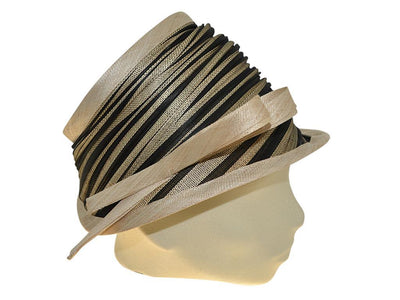 NOMAD HAT STRIPPED POP HAT BLACK BEIGE BEIGE - Hut - online.at